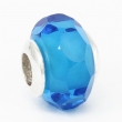Blue Faceted Glass Bead